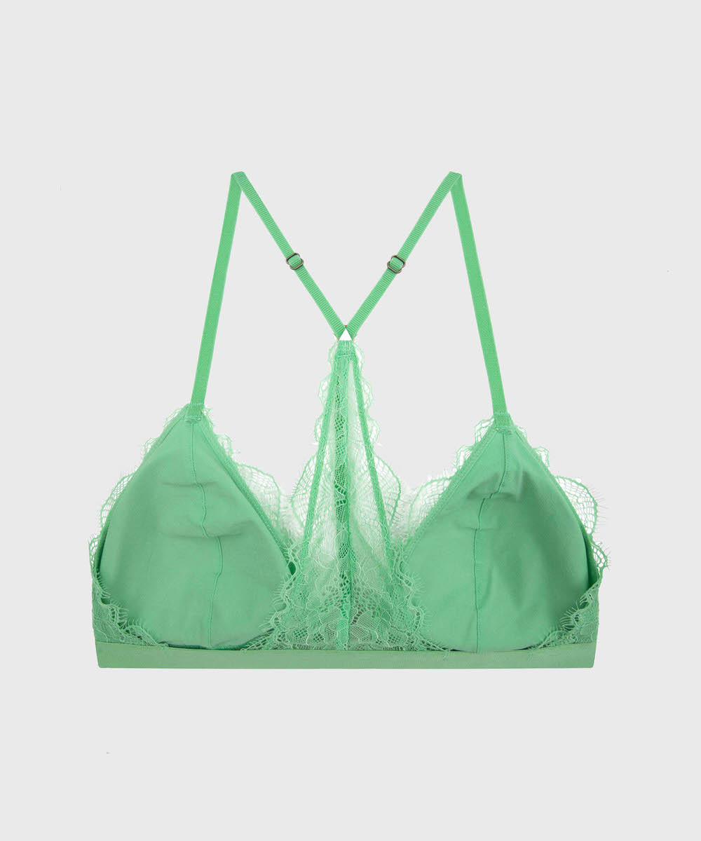 Love Non Padded Saga Green Bralette By Estonished, EST-NG-165