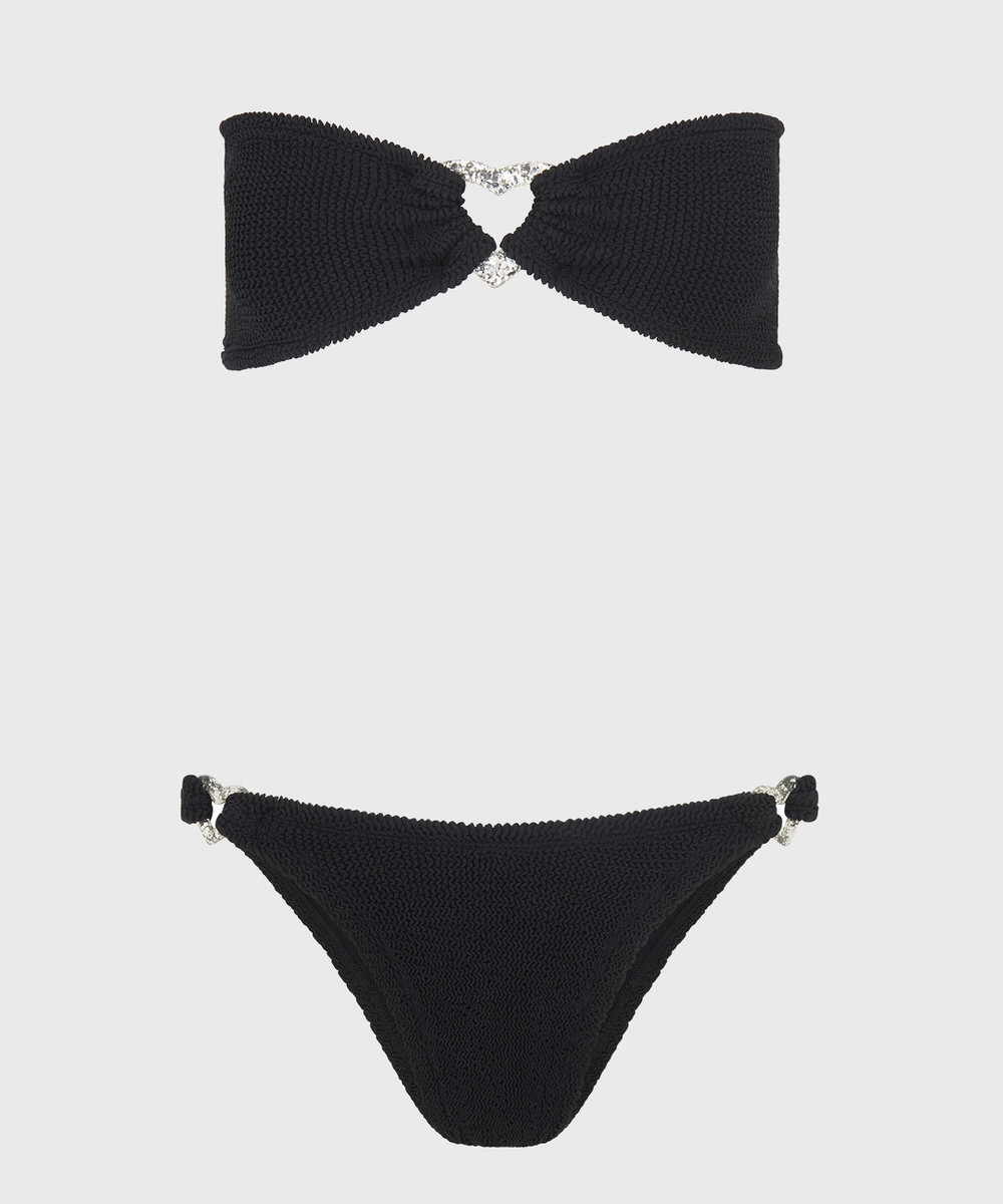 NICOLE BIKINI-BLACK/SILVER - Bollicine