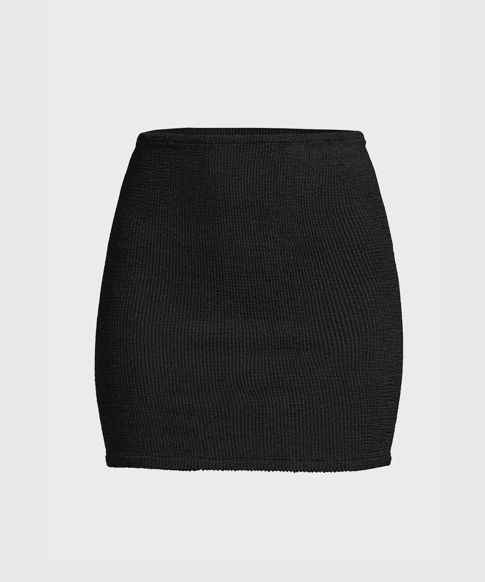 MINI SKIRT-BLACK - Bollicine